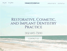 Tablet Screenshot of enhanceddentalcare.com